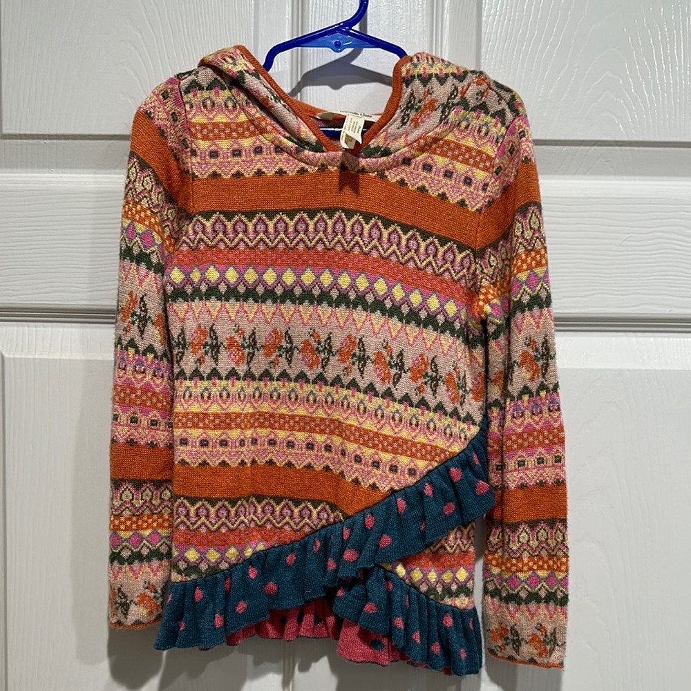 Matilda Jane Colorful Patterned Hooded Sweater